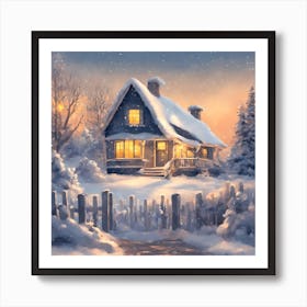 CHRISTMAS night 9 vector art Art Print