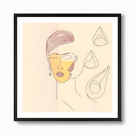 Woman'S Face 3 Art Print