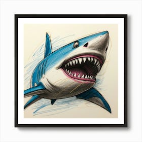 Great White Shark 1 Art Print