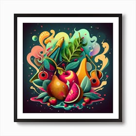 Fruit And Vegetables 1 Art Print