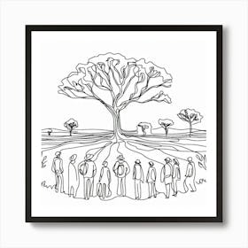 Talking Around The Tree Art Print