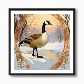 Canada Goose Winter Art Print