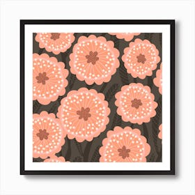Decorative Pink Flowers Art Print