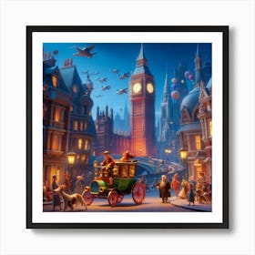 Nocturnal Echoes: London Twilight Art Print