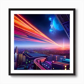 Futuristic Cityscape Art Print