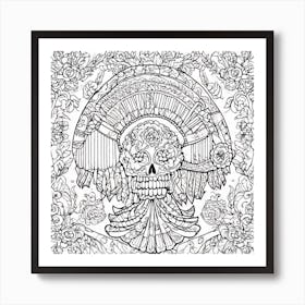 Day Of The Dead Skull 59 Art Print