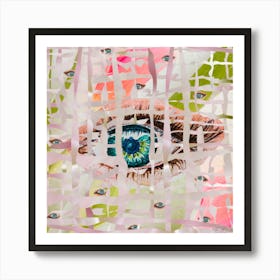 Eye Through A Window Collage Art Print