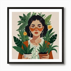 Default Plant Lady Art Print 0 Art Print