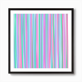 Stripes in Pastels Art Print