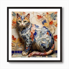 Mosaic Cat 1 Art Print