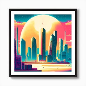 Futuristic Cityscape Art Print