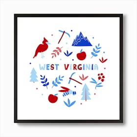 West Virginia Art Print