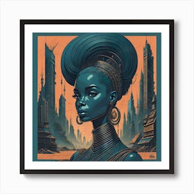 Woman In The City Art Print