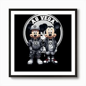 Mickey And Minnie Las Vegas Art Print