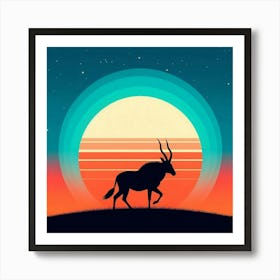 Antelope At Sunset Art Print