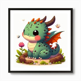 Whimsical Dragon 3 Art Print