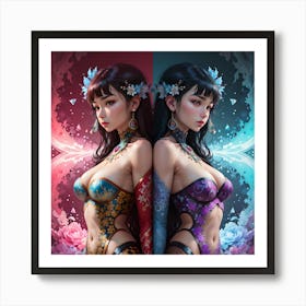 Two Asian Women Art Print