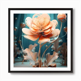 Flower 3d Affiche