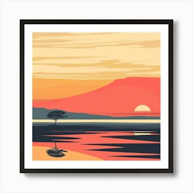 Sunset In Kenya 7 Art Print