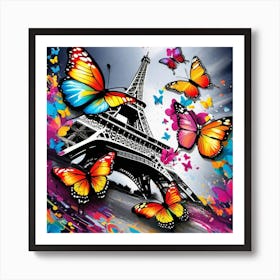 Butterflies In Paris 32 Art Print