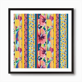 Pattern Clash Print Square Affiche