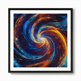 Spiral Galaxy In Space Art Print