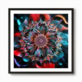 Psychedelic Mandala 5 Art Print