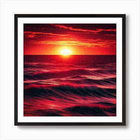 Sunset Over The Ocean 49 Art Print