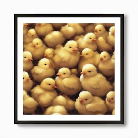 Flock Of Chickens Art Print