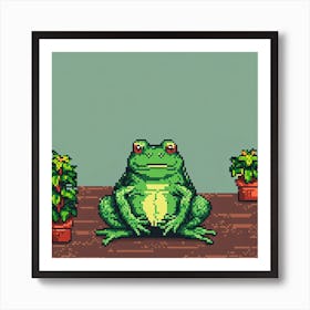 Pixel Frog 2 Art Print