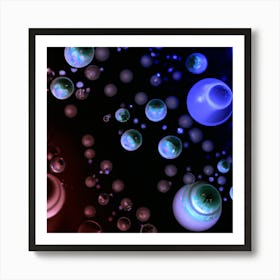 Bubbles In The Air 1 Art Print