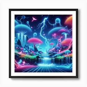 Psychedelic Forest 4 Art Print