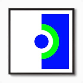 Blue And Green Circle Art Print