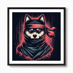 Ninja Dog 2 Art Print