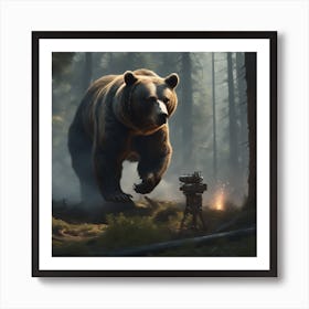 Bear In The Woods 26 Art Print