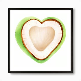 Coconut Heart Art Print