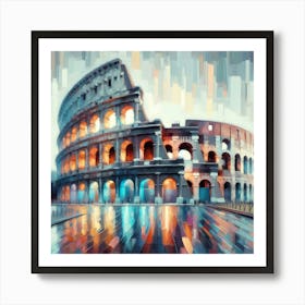 Colosseium in Italy - Painting Art Print