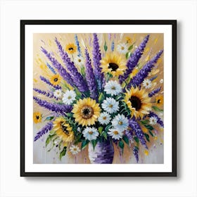 Sunflowers In A Vase Art Print