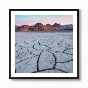 Cracked Desert Ground Art Print