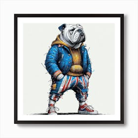 British Bulldog Punk Art Print