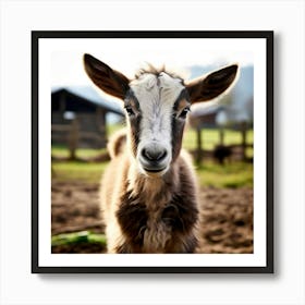 Field Domestic Agriculture Cute Nature Beautiful Rural Herd Farming Animal Farm Farm Anim (6) Art Print