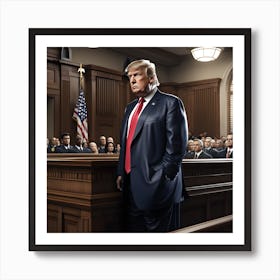 Trump In Court Affiche