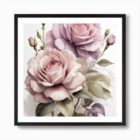 Pink Roses Art Print