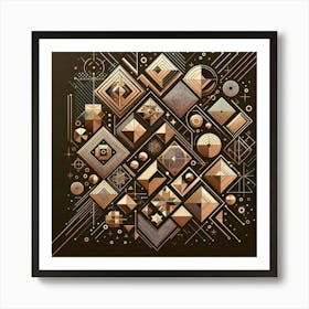 Geometric Abstract Painting Art Print