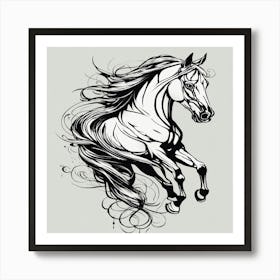 Horse Running Art Print