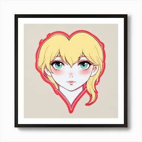 Heart Shaped Sticker Art Print