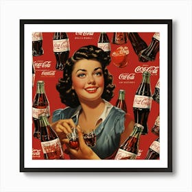 Default Default Vintage And Retro Coca Cola Advertising Aestet 2 Art Print