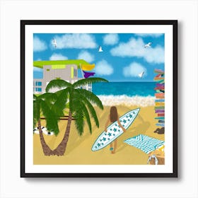 Surf Day. 1 Art Print