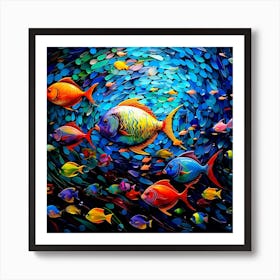 Colorful Fishes 5 Art Print