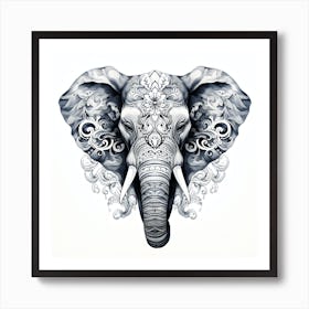 Elephant Series Artjuice By Csaba Fikker 012 Art Print